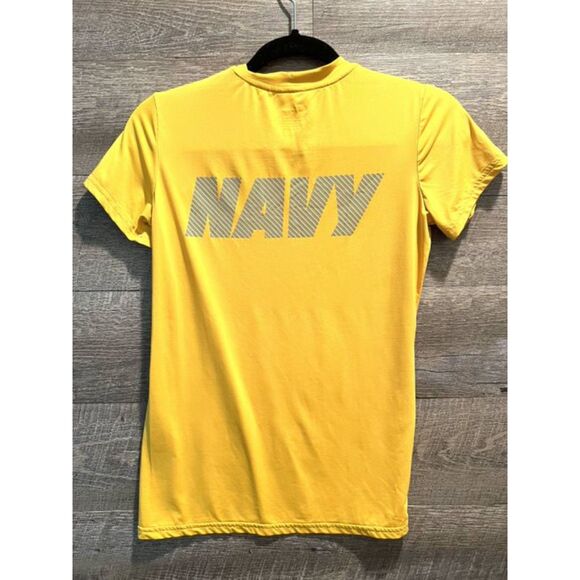 New Balance Yellow Womens Navy T-Shirt Size Small - Picture 3 of 4